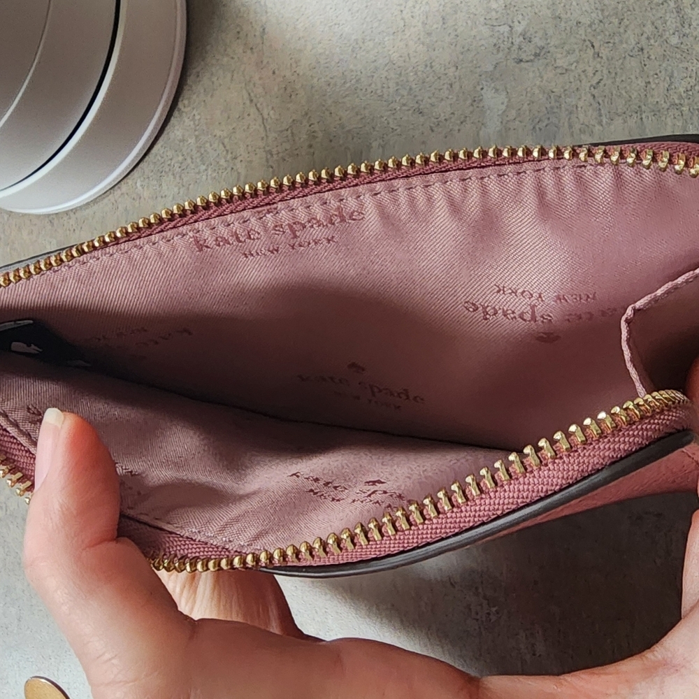 kate spade New York Pink Pebbled Leather Wristlet - Picture 6 of 7